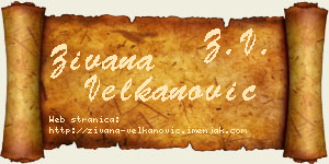 Živana Velkanović vizit kartica